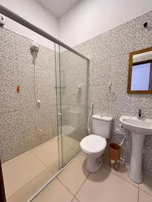 Uma casa de banho em Maruá Pousada da Lagoa