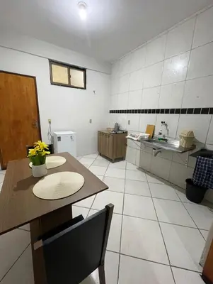 A cozinha ou kitchenette de Apartamento completo e central! Casa Caju!