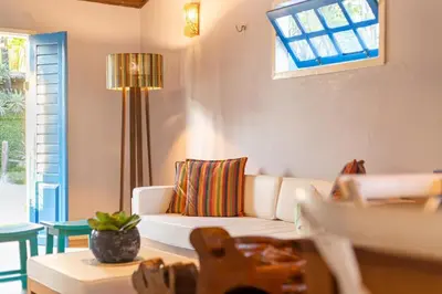 Uma área de estar em Villa Blu Jeri