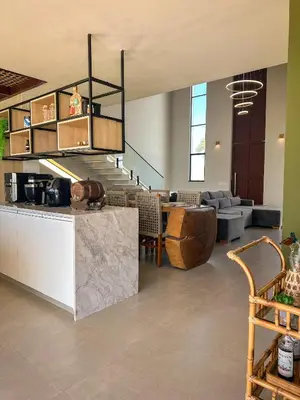 A cozinha ou kitchenette de Casa Som das Ondas