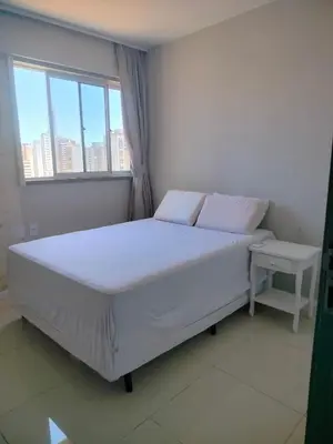 Uma cama ou camas num quarto em Vista Mar Praia de Iracema - Rua dos Ararius, 55 apto 1704 A praia de Iracema