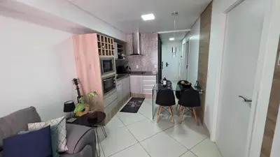 A cozinha ou kitchenette de Apartamento Beira mar vip Landscape Fortaleza