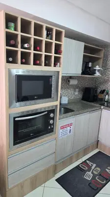 A cozinha ou kitchenette de Apartamento Beira mar vip Landscape Fortaleza