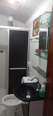 Uma casa de banho em Casa na Serra