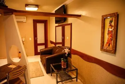 Uma área de estar em Bali Motel (Adults Only)