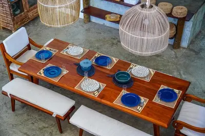 Uma área de estar em Tulum House Ilha do guajiru, Itarema