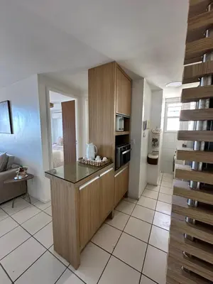A cozinha ou kitchenette de Flat vista mar praia de Iracema