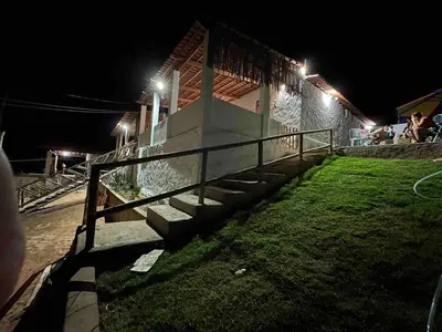 Um jardim no exterior de Casa Mar Redonda - Icapuí