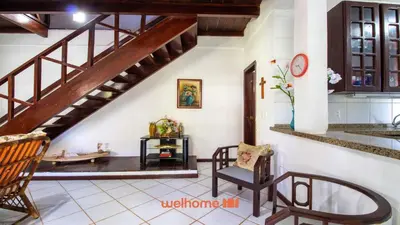 Uma área de estar em Casa em Aquiraz com Piscina 10 min do Beach Park