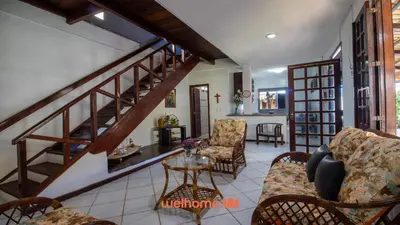 Uma área de estar em Casa em Aquiraz com Piscina 10 min do Beach Park