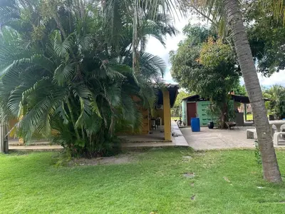 Um jardim no exterior de Casa fazenda Paracuru