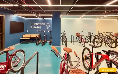 O centro de fitness e/ou as comodidades de fitness de Beach Class Meireles