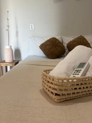 Uma cama ou camas num quarto em Sal & Sol