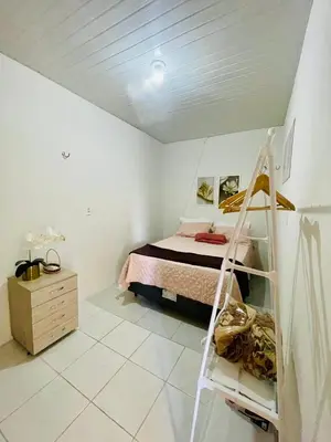 Uma cama ou camas num quarto em Apartamento próximo ao Aeroporto Internancional P Martins
