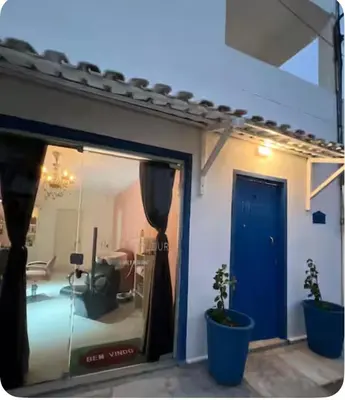 Um pátio ou outra área exterior em Apartamento da Kenia