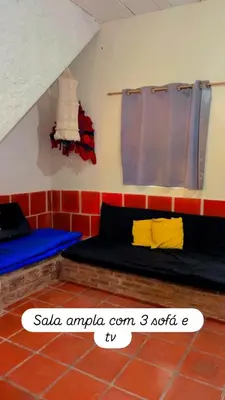 Uma área de estar em Casa Canoa Quebrada
