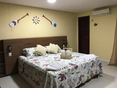 Uma cama ou camas num quarto em AP 104 - Flecheiras Residence