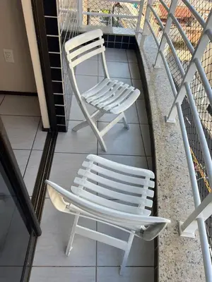 Uma varanda ou terraço em Apartamento 2 quartos vista mar praia de iracema mobiliado