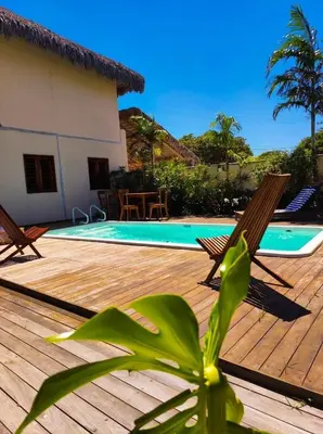 A piscina em ou perto de Suite com Ar e Wi Fi na Casa Full Hausi Fortim 01