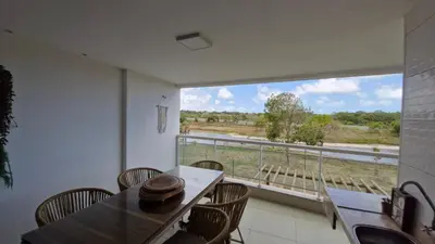 Uma varanda ou terraço em Catu Lake Residence