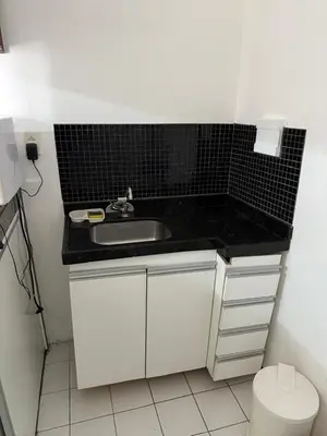 A cozinha ou kitchenette de Villa Costeira Flat