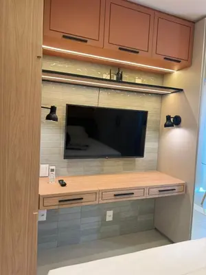 A cozinha ou kitchenette de Studio Rubi no Meireles próximo à Beira-Mar