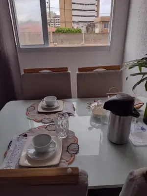 A planta de Apartamento completo com 2Q pé na areia na Praia do Futuro