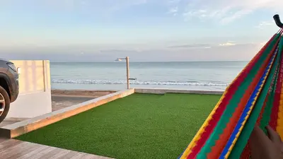 Uma vista do mar geral ou uma vista do mar a partir da casa de férias
