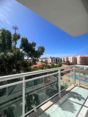 Uma varanda ou terraço em Super Apartamento Palm Beach