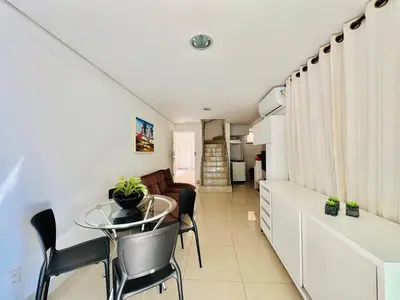 A cozinha ou kitchenette de Super Apartamento Palm Beach