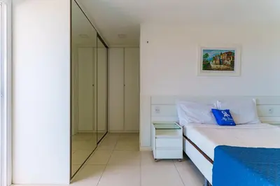 Uma cama ou camas num quarto em Apartamento Golf Ville - Beach Park