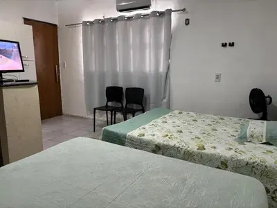 Uma cama ou camas num quarto em Apartamento mobiliado no Bairro de Fátima