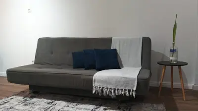 Uma área de estar em Flat Aconchego Beira Mar