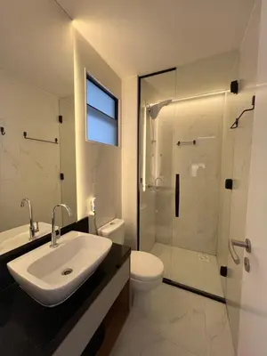 Uma casa de banho em Smart Luxus Flat - Cobertura - Aldeota