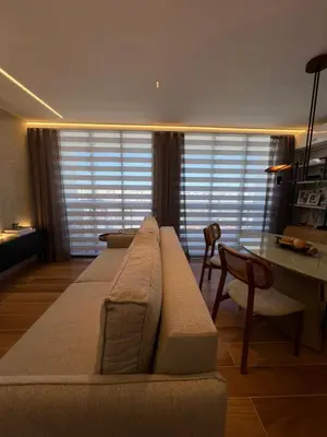 Uma área de estar em Smart Luxus Flat - Cobertura - Aldeota
