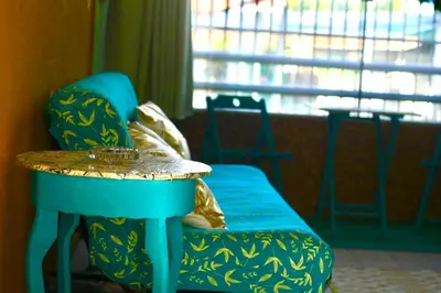 Uma área de estar em Casa da mãe Joana