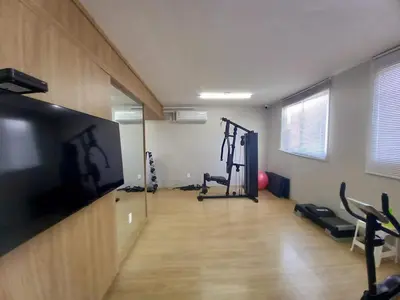 O centro de fitness e/ou as comodidades de fitness de Estilo Dunas Residence Lazer & Vista Mar