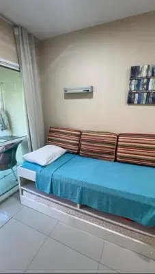 Uma cama ou camas num quarto em Vg Fun Praia do Futuro RM
