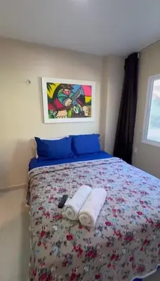 Uma cama ou camas num quarto em Vg Fun Praia do Futuro RM