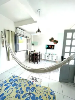 Uma cama ou camas num quarto em Loft Praia do Futuro Croco Beach