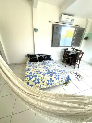 Uma área de estar em Loft Praia do Futuro Croco Beach