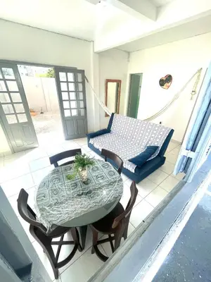 Uma área de estar em Loft Praia do Futuro Croco Beach