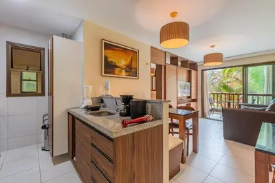 A cozinha ou kitchenette de VG Sun #206 Beira Mar no Cumbuco By Carpediem