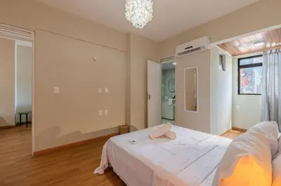 Uma cama ou camas num quarto em Fortaleza Flat #304 - Flat em Iracema by Carpediem