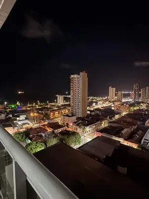 Uma vista geral de Fortaleza ou a vista da cidade a partir do apartamento