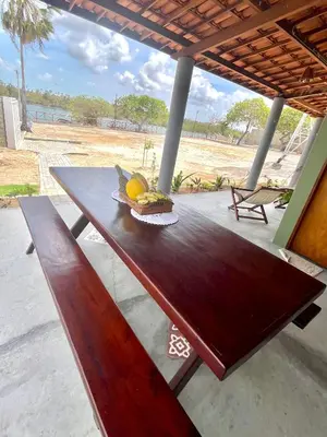 Uma varanda ou terraço em Chalé Vila da Volta
