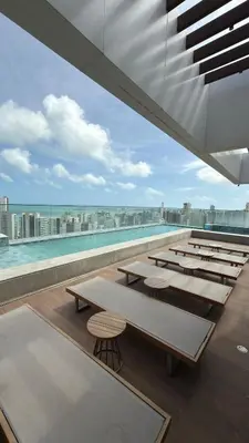 A planta de Apartamento studio novo completo - Beach Class Meireles