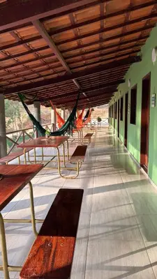 Uma varanda ou terraço em Pousada Santa terezinha