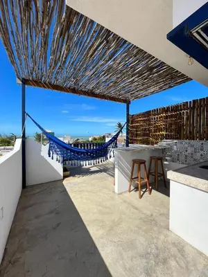 Uma varanda ou terraço em Pousada Villa Santorini Preá
