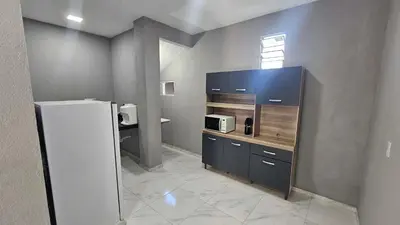 A cozinha ou kitchenette de Wind Paradise 4 in Prea near Rancho do Kite and Jeri